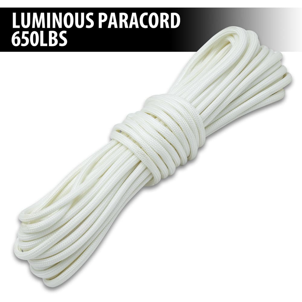 Full image of the White Luminous Paracord 650LBS. image number 0